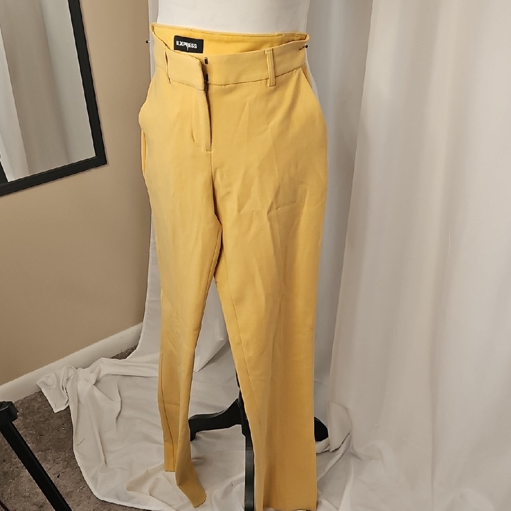 Express Women's Yellow Dress Pants